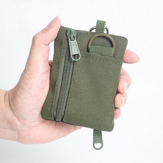 嘉義出貨 戶外戰術迷你零錢包新款日系鑰匙包帆布拉鍊運動收納包小掛包卡包