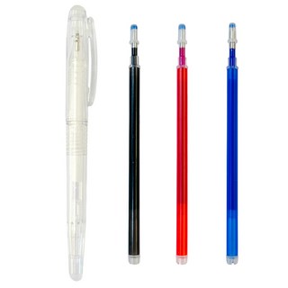 아이롱펜 세트 열펜 다리미펜, 1개, 펜1개(화이트)+리필3개(블루/레드/블랙)