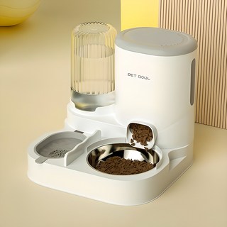 파스텔펫 반려동물 포인트 반자동 급수식기, 그레이, 1개