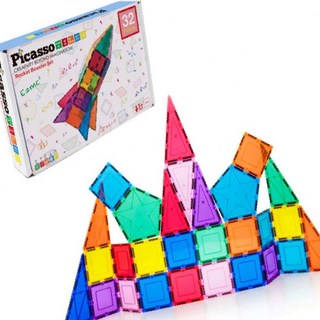 자석블록 창의블록 마그네틱 피카소타일 자석퍼즐, 상세페이지 참조, 1개