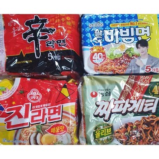 농심() 신라면5봉+진라면5봉+짜파게티5봉+팔도비빔면5봉, 20개