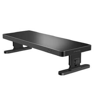 Voydeer 顯示器增高架 USB集線器 四檔高度調節, 黑色, 1個