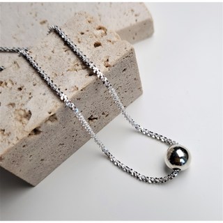 925 실버 고급 이태리체인 은볼 목걸이