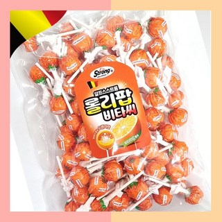 알프스스트롱 롤리팝비타씨 대용량 오렌지맛 막대사탕, 1개, 1000g
