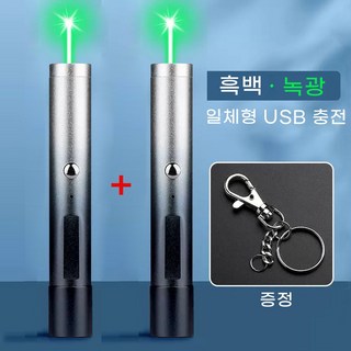 레이저 USB충전, 2개, 화이트