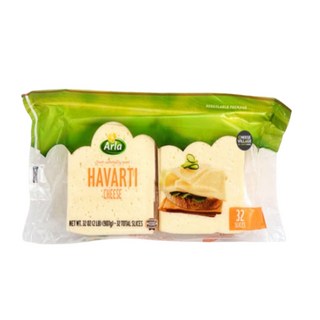 하바티 슬라이스 치즈 하드치즈 샌드위치 샐러드 토스트용 대용량 유럽치즈, 907g, 1개
