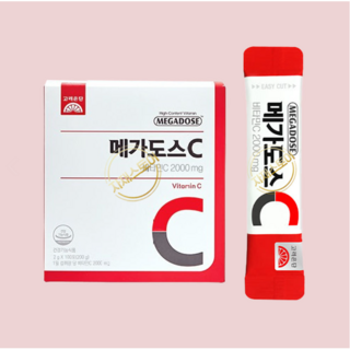 메가도스2000 고함량 분말 비타민C 1박스당100포 고려은단 가루 스틱 하루에1포, 200g, 1박스