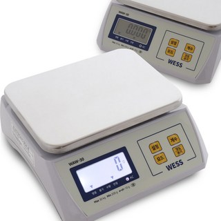 웨스 충전식 전자저울 아답터제공 업소용 산업용 주방저울 3kg 6kg 15kg 30kg 중량 계량 WAW, 3kg/1g, 1개, 최대 3kg/1g