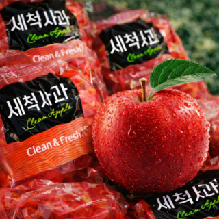 [타임초특가] 껍질재먹는 초고당도 세척 부사사과 5차완판기념, 1박스, 5kg