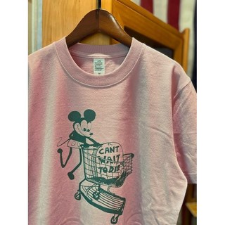 好評優選2025vintage米老鼠印花短袖T恤男女上衣潮, 粉色,M