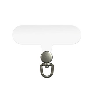 360度旋轉夾片手機掛繩連接片墊片, 【360°可旋轉夾片】透明(圓盤銀), 1個