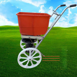 수동 이동식 비료 살포기 카트 구르마 염화칼슘, 비료살포기 (검은색 바퀴), 1개
