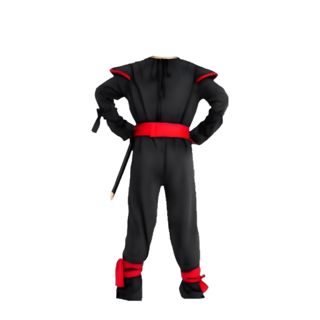 兒童萬聖節變裝服 隱身忍者裝, 黑色/紅色, 1個
