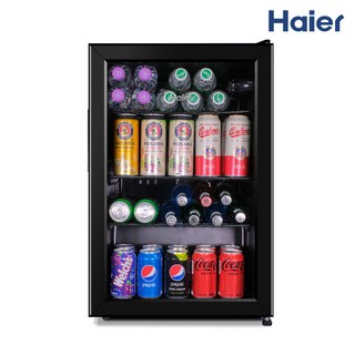 하이얼 홈바 다용도 쇼케이스 미니 냉장고 70L, HOME BAR BLACK, HSC70MDB