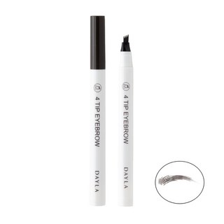 DAYLA黛樂美妝 四分叉持久水眉筆 1.3ml, 01深咖, 1個