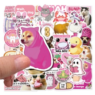 리무버블 컬러 스티커 폰꾸 다꾸 인스 도무송 캐리어 글라스데코, 핑크