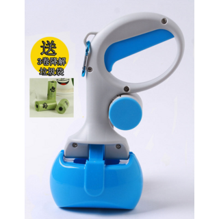 狗狗拾便器 寵物清潔用品 附垃圾袋, 中, 天藍色