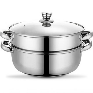 스텐 인덕션 범용 찜기 샤브샤브, 2개, 27.5cm