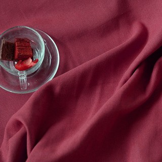 CRT 041 탐나요 순면 트윌 패브릭 7수 무지 원단 대폭 천, 1개, 와인