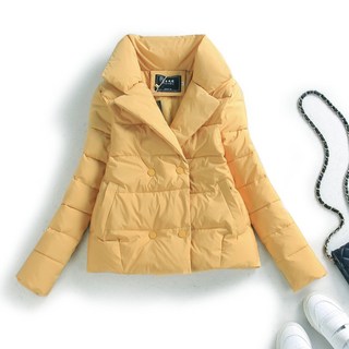 롱 짧은 다운 패딩 여성용 아우터 코튼 파카 퓨어 패션 구스다운 컬러 재킷 칼라 정장