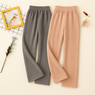 1+1 여성용 극세사 파스텔 수면 바지 홈웨어 실내복 파자마