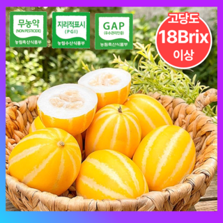 [꿀당도보장] 성주 참외 3kg 5kg 최상급 성주참외 100% 꿀벌수정 선물용 꿀참외, 1박스, 당도보장 3kg