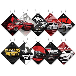 車載香薰香片掛件汽車香水網紅持久香氛用品除異味裝飾掛件, 1個, 體驗裝1片