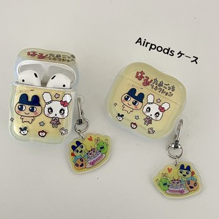 노란 반다이 다마고치 물결 실리콘 에어팟케이스, 1개, 옐로우, 4세대