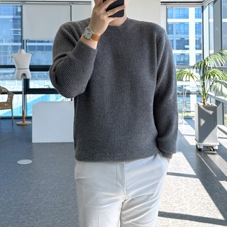 룩플레인 부드럽고 보온성 좋은 헤라시 라운드 니트 9color