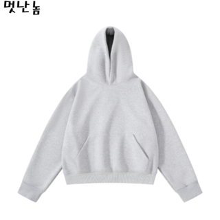 남자 오버핏 후드티 숏후드 커플 두꺼운 후드티셔츠