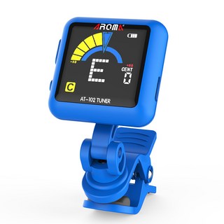 AROMA AT-102 夾式充電式調音器 彩色螢幕, 藍色, 1個