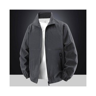 風衣男士春秋季新款外套雙面穿休閒翻領夾克寬鬆大尺碼防風耐磨大衣