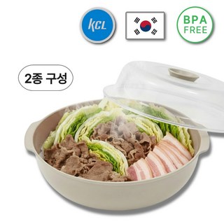 투블랜 요리끝 전자레인지 찜기 국내생산 환경호르몬 프리, 1세트, 퓨어아이보리