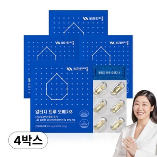 비타민마을 알티지 트루 오메가3, 60정, 4개