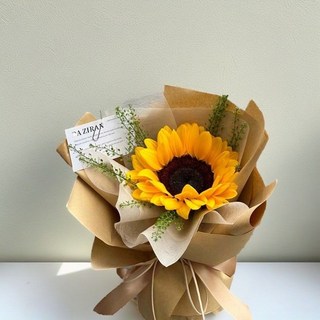 大促特惠 乾燥花永生花香皂花花束嚮日葵混搭玫瑰仿真花束敎師節禮物送老師送閨蜜男女朋友 WQ8P664, 言傳身教-成品發貨