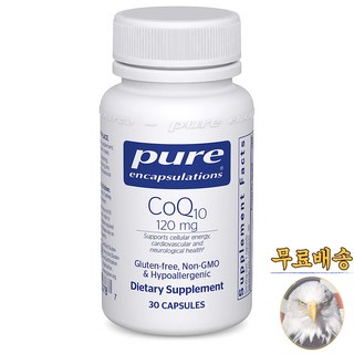 미국산 퓨어인캡슐레이션 코큐텐 코엔자임 120mg 30베지캡슐 Pure Encapsulation CoQ10 Coenzyme Q10 선물증정, 1개, 30정