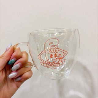 現貨 艾絲樂小兔 愛心雙層玻璃杯 正版, 1個