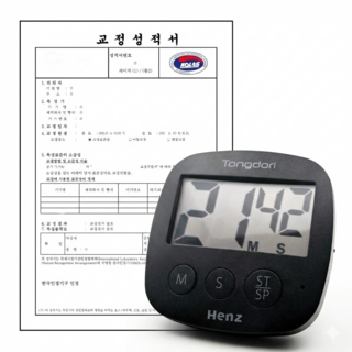 타이머 스톱워치 초시계 검교정 성적서 필증 HACCP 해썹, 1개