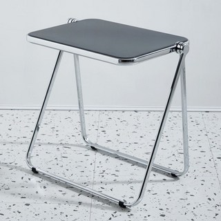 亞克力透明折疊桌子 折疊桌 迷你小書桌 網紅INS風 家用臥室陽台便攜桌椅組合電腦桌, 實黑色折疊桌加厚款