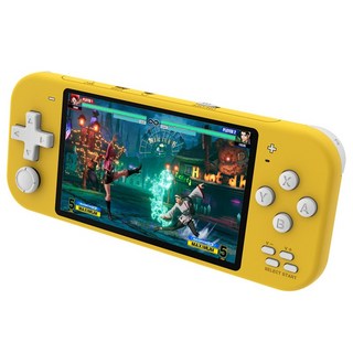 SorJar 게임기 휴대용 5000종 고화질 고전게임 4.3 인치 지원 한글, 노란색