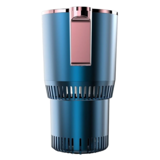 포비안 원클릭 냉온 컵홀더 차량용 보온 보냉 냉각 가열 텀블러 거치대 컵받침 머그 워머 코스터, 블루