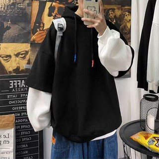 JIEVE JIEVE 페어룩 후드 맨투맨 남성패션 무지 패치웨크 빅사이즈 가을 겨울 아메리칸 오버핏 긴팔티 H16