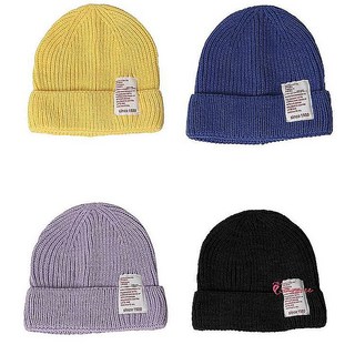 비니 여성 무지 여자 겨울 니트 커플 모자 두꺼운 골무 와펜 와치캡jfg844