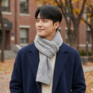 R Succeed I 남성 겨울 따뜻한 목도리 데일리 패션 에 베이직 머플러