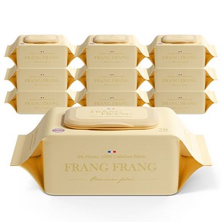 프랑프랑 플라스틱0% 에코 오리지널 65gsm 생분해 물티슈, 10개, 70개입