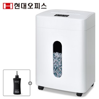 현대오피스 페이퍼프랜드 중형 사무용 문서세단기 + 세단기오일, PK-1003CD, 화이트