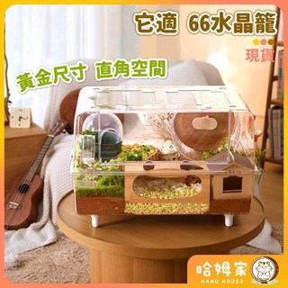 【哈姆家】Tafit 它適 66水晶倉鼠籠 高透光 無鐵絲 黃金尺寸, 1個