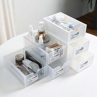 적층형 서랍 책상 위 서랍장 미니 문구함 데스크 셋업 테리어 직장인 필수템 사무실 수납함 회사 정리함, 화이트