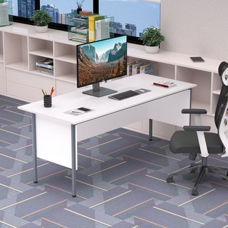 簡約單人辦公桌 員工辦公桌 商用辦公臺, 白色,1500*750*730mm, 1個