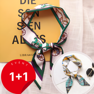 루나핏 봄가을 필수 코디아이템 쁘띠 스카프 오피스룩 엄마등원룩 2종세트